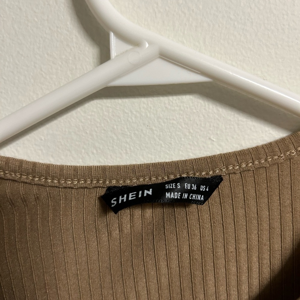 Shein  Tan‎ Ribbed Tank Top - Picture 2 of 2